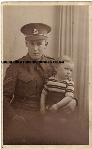 Jack Holmes 2nd North Staffs, with his son, John